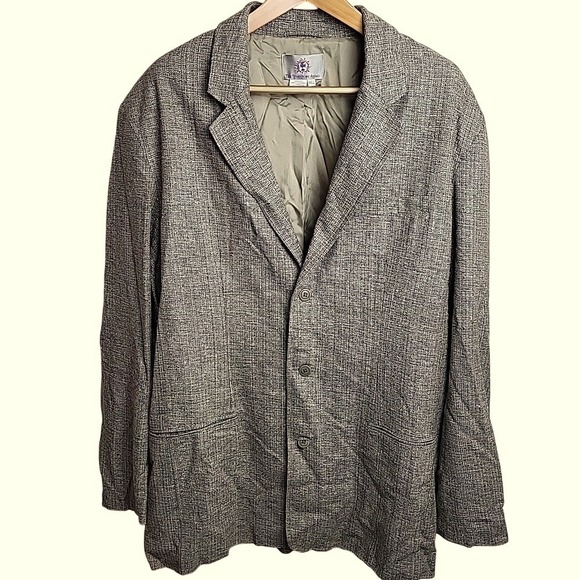 The Territory Ahead XXLL Mens Brown 100% Silk Knit Blazer Sport Coat Jacket - Picture 1 of 10